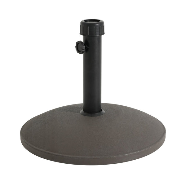 English Elm Ander Outdoor Round Umbrella Base with Concrete Core and Uv Resistant Resin Shell Brown N775P407222A