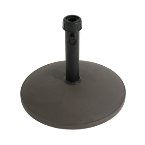 English Elm Ander Outdoor Round Umbrella Base with Concrete Core and Uv Resistant Resin Shell Brown N775P407222A