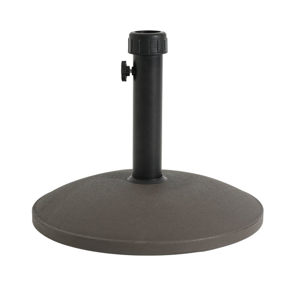 English Elm Ander Outdoor Round Umbrella Base with Concrete Core and Uv Resistant Resin Shell Brown N775P407222A