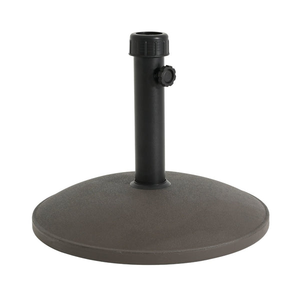 English Elm Ander Outdoor Round Umbrella Base with Concrete Core and Uv Resistant Resin Shell Brown N775P407222A