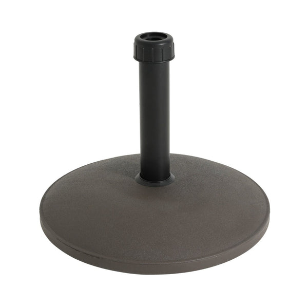 English Elm Ander Outdoor Round Umbrella Base with Concrete Core and Uv Resistant Resin Shell Brown N775P407222A