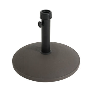 English Elm Ander Outdoor Round Umbrella Base with Concrete Core and Uv Resistant Resin Shell Brown N775P407222A