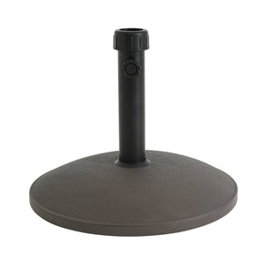 English Elm Ander Outdoor Round Umbrella Base with Concrete Core and Uv Resistant Resin Shell Brown N775P407222A
