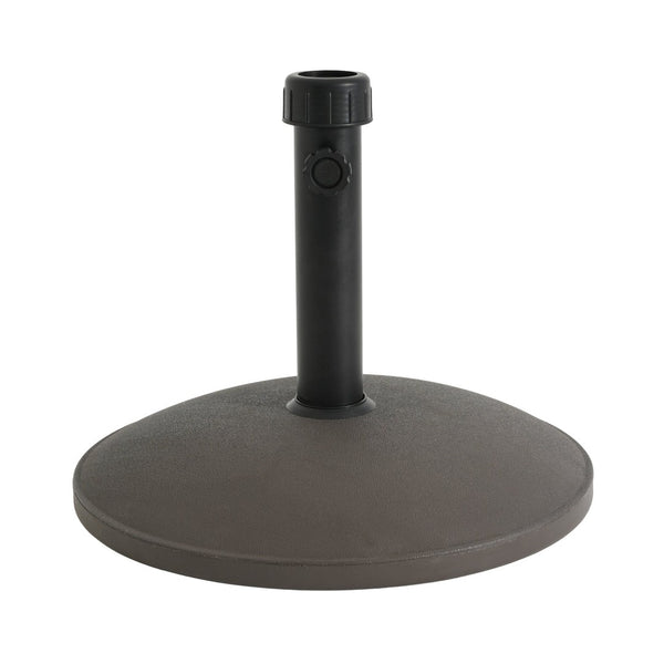 English Elm Ander Outdoor Round Umbrella Base with Concrete Core and Uv Resistant Resin Shell Brown N775P407222A