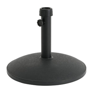 English Elm Ander Outdoor Round Umbrella Base with Concrete Core and Uv Resistant Resin Shell Black N775P407222B