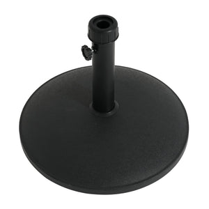 English Elm Ander Outdoor Round Umbrella Base with Concrete Core and Uv Resistant Resin Shell Black N775P407222B