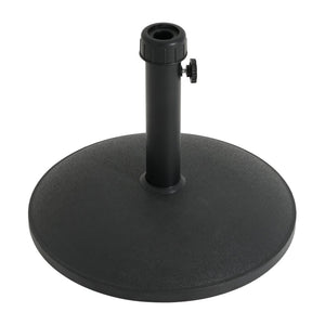 English Elm Ander Outdoor Round Umbrella Base with Concrete Core and Uv Resistant Resin Shell Black N775P407222B