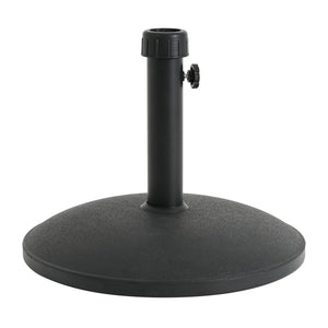 English Elm Ander Outdoor Round Umbrella Base with Concrete Core and Uv Resistant Resin Shell Black N775P407222B