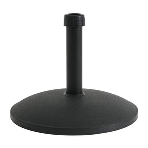 English Elm Ander Outdoor Round Umbrella Base with Concrete Core and Uv Resistant Resin Shell Black N775P407222B
