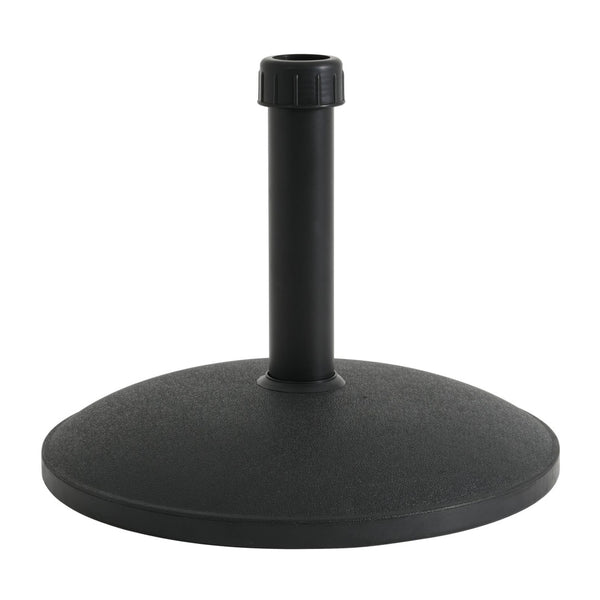 English Elm Ander Outdoor Round Umbrella Base with Concrete Core and Uv Resistant Resin Shell Black N775P407222B