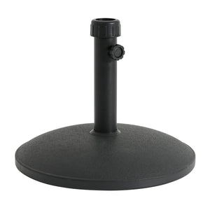 English Elm Ander Outdoor Round Umbrella Base with Concrete Core and Uv Resistant Resin Shell Black N775P407222B