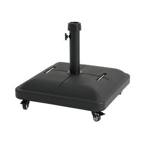 English Elm Halea Square Patio Umbrella Base 90 Pound Weighted Resin Stand with Rolling Wheels N775P407228B