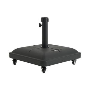 English Elm Halea Square Patio Umbrella Base 90 Pound Weighted Resin Stand with Rolling Wheels N775P407228B