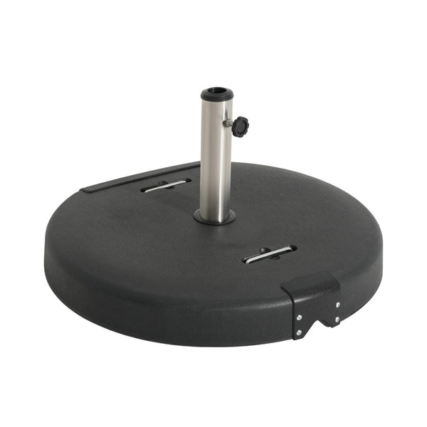 English Elm Mota Outdoor 133 Lb Concrete Resin Umbrella Base with Wheels and Carrying Handles N775P407234B