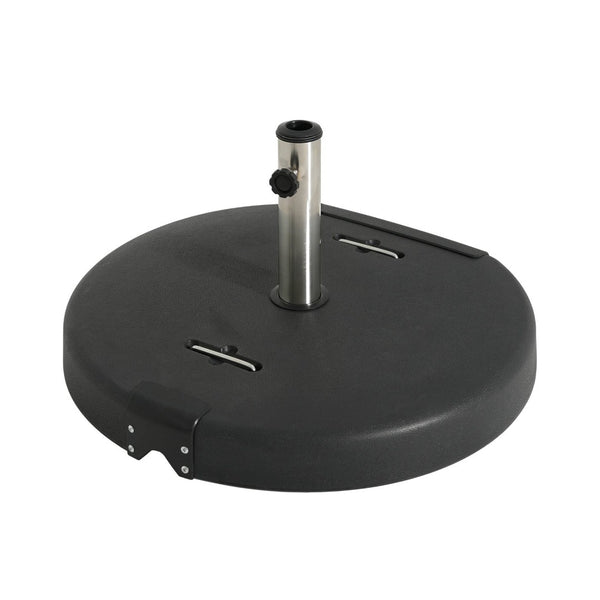 English Elm Mota Outdoor 133 Lb Concrete Resin Umbrella Base with Wheels and Carrying Handles N775P407234B