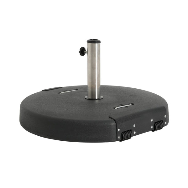 English Elm Mota Outdoor 133 Lb Concrete Resin Umbrella Base with Wheels and Carrying Handles N775P407234B