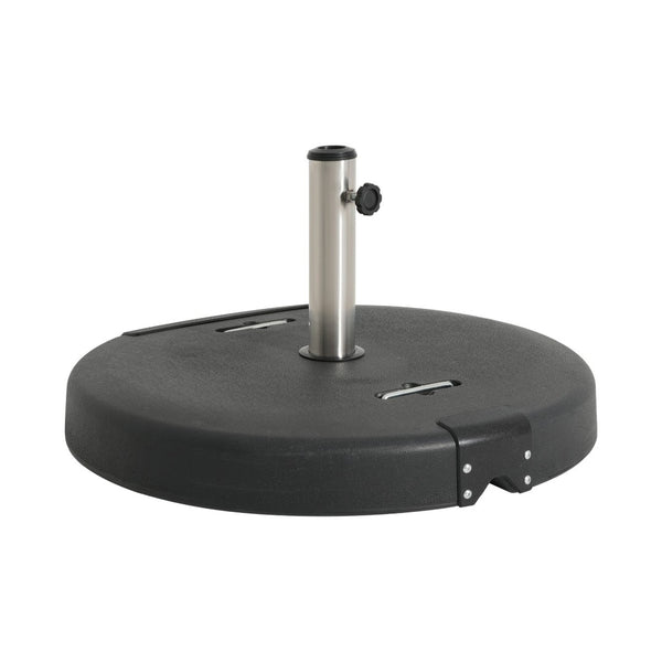 English Elm Mota Outdoor 133 Lb Concrete Resin Umbrella Base with Wheels and Carrying Handles N775P407234B