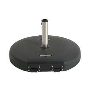 English Elm Mota Outdoor 133 Lb Concrete Resin Umbrella Base with Wheels and Carrying Handles N775P407234B