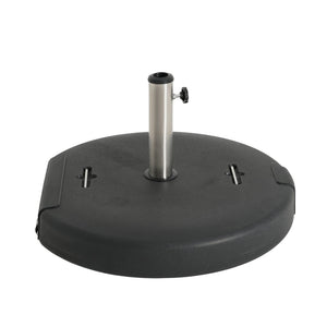 English Elm Mota Outdoor 133 Lb Concrete Resin Umbrella Base with Wheels and Carrying Handles N775P407234B
