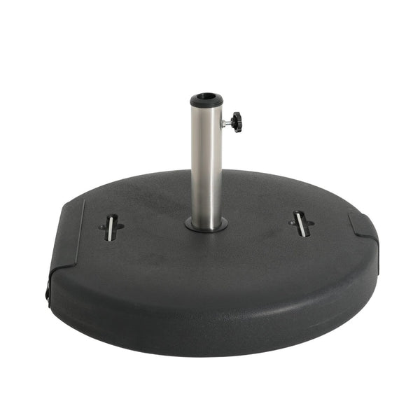 English Elm Mota Outdoor 133 Lb Concrete Resin Umbrella Base with Wheels and Carrying Handles N775P407234B