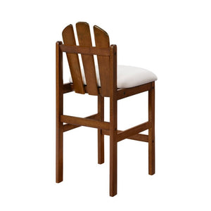 English Elm Liora Mid-Century Rubberwood Counter Stools with Upholstered Seats Set of 2 Beige/Walnut N775P446339B