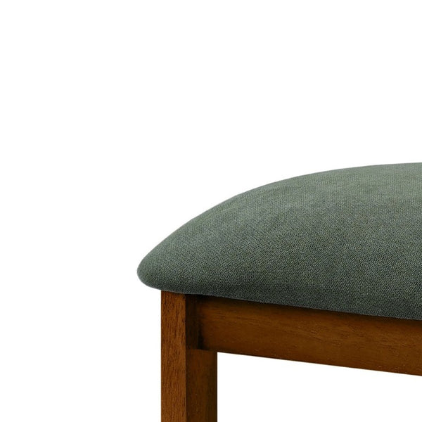 English Elm Liora Mid-Century Rubberwood Counter Stools with Upholstered Seats Set of 2 Green/Walnut N775P446339G