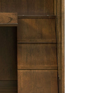 English Elm Basia Solid Rubberwood Cat Cabinet with Lockable Door Multi-Level Perches Oak Finish N775P450587B