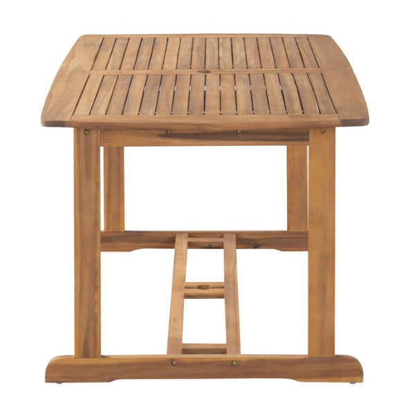 English Elm Bayside Acacia Wood Outdoor Dining Set Seven Piece Teak Patio Table with Six Armchairs N775P469247T-6_N775P469251T