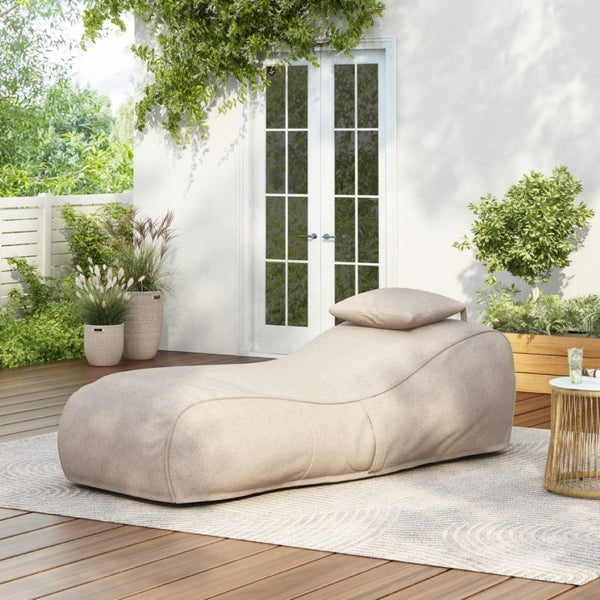 English Elm Lemoore Outdoor Bean Bag Chaise with Shredded Foam Fill and Weather Resistant Fabric N775P493022B