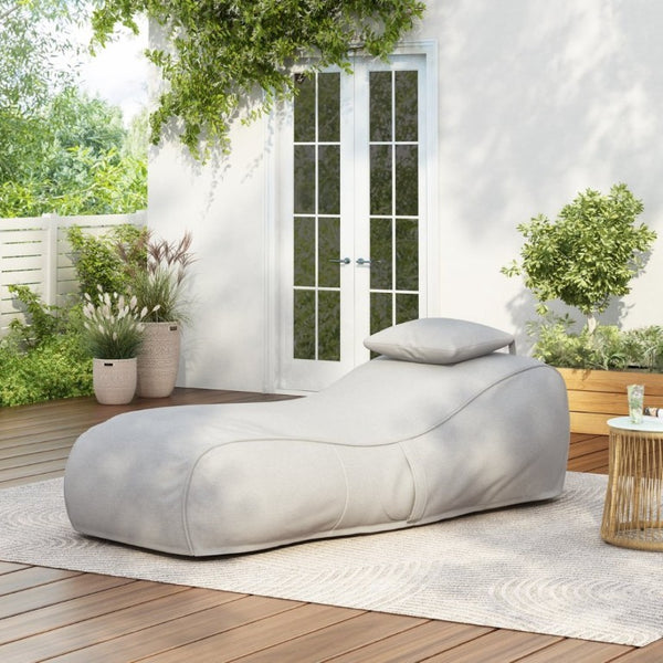 English Elm Lemoore Outdoor Bean Bag Lounge Chair with Memory Foam Headrest and UV Resistant Cover N775P493022G