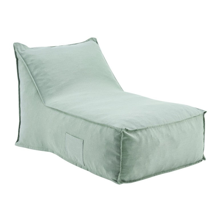 English Elm Perry Outdoor Bean Bag Lounge Chair UV Resistant Olefin Ergonomic Patio Relaxer Mint N775P493025M
