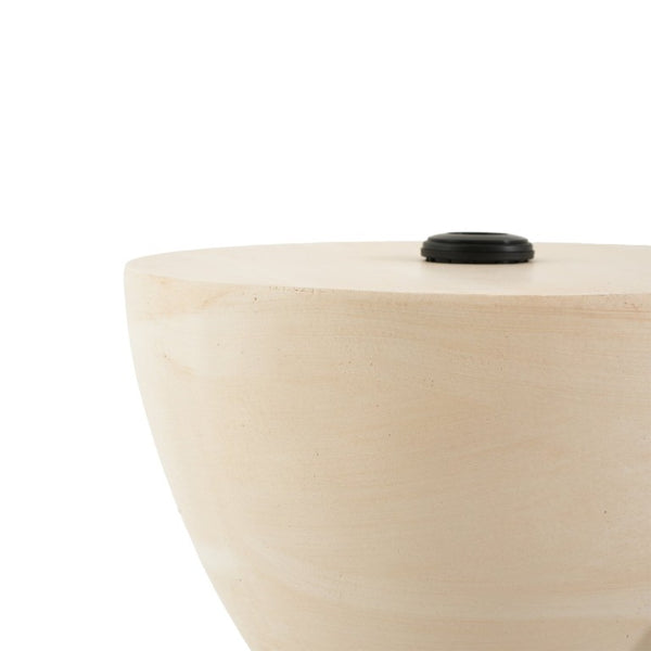 English Elm Sandra Outdoor MGO Hourglass Side Table with Sand Fill Umbrella Base Natural Beige N775P493681B