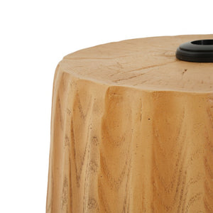English Elm Mignon Ribbed MGO Outdoor Umbrella Base with Side Table Top and Locking Knobs N775P493683W
