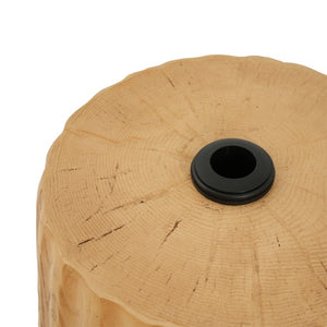 English Elm Mignon Ribbed MGO Outdoor Umbrella Base with Side Table Top and Locking Knobs N775P493683W
