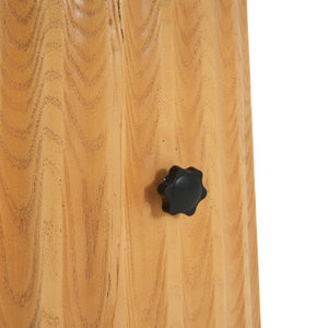 English Elm Mignon Ribbed MGO Outdoor Umbrella Base with Side Table Top and Locking Knobs N775P493683W