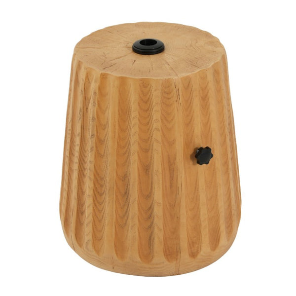 English Elm Mignon Ribbed MGO Outdoor Umbrella Base with Side Table Top and Locking Knobs N775P493683W