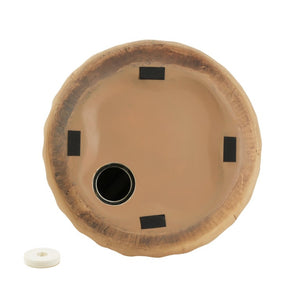 English Elm Mignon Ribbed MGO Outdoor Umbrella Base with Side Table Top and Locking Knobs N775P493683W
