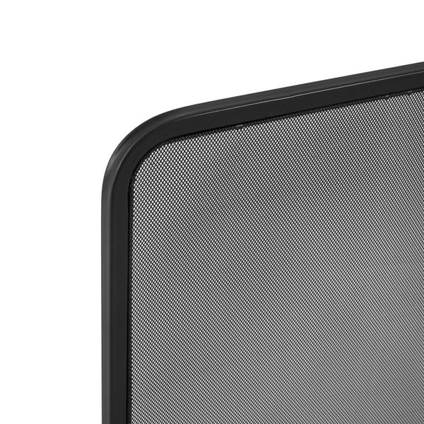 English Elm Freestanding Matte Black Iron Mesh Fireplace Screen Modern Farmhouse Spark Guard N775P528793B