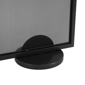 English Elm Freestanding Matte Black Iron Mesh Fireplace Screen Modern Farmhouse Spark Guard N775P528793B