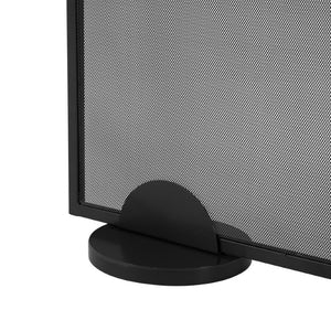 English Elm Freestanding Matte Black Iron Mesh Fireplace Screen Modern Farmhouse Spark Guard N775P528793B