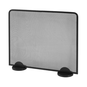 English Elm Freestanding Matte Black Iron Mesh Fireplace Screen Modern Farmhouse Spark Guard N775P528793B