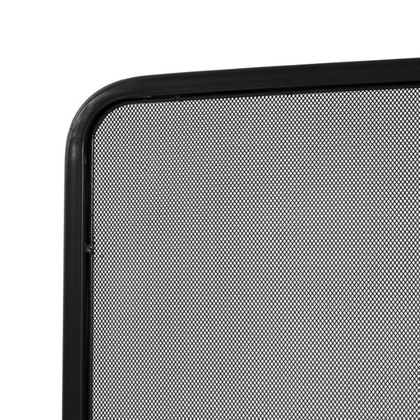 English Elm Freestanding Matte Black Iron Mesh Fireplace Screen Modern Farmhouse Spark Guard N775P528793B