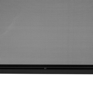 English Elm Freestanding Single Panel Iron Mesh Fireplace Screen with Powder Coated Metallic Finish Black N775P528820B