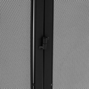 English Elm Black Iron Mesh Fireplace Screen Freestanding Spark Guard for Modern Farmhouse Hearth N775P528961B