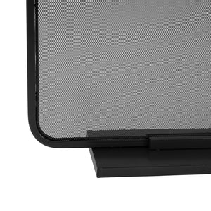 English Elm Black Iron Mesh Fireplace Screen Freestanding Spark Guard for Modern Farmhouse Hearth N775P528961B