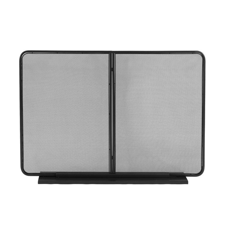 English Elm Black Iron Mesh Fireplace Screen Freestanding Spark Guard for Modern Farmhouse Hearth N775P528961B
