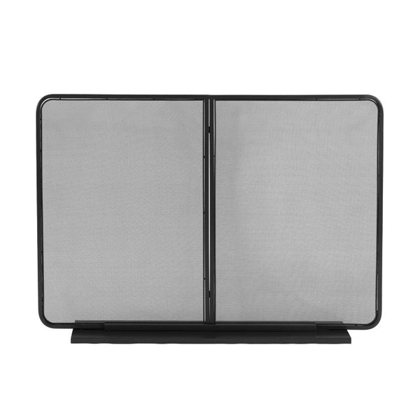 English Elm Black Iron Mesh Fireplace Screen Freestanding Spark Guard for Modern Farmhouse Hearth N775P528961B