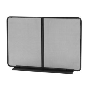English Elm Black Iron Mesh Fireplace Screen Freestanding Spark Guard for Modern Farmhouse Hearth N775P528961B