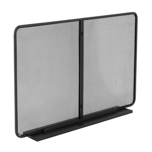 English Elm Black Iron Mesh Fireplace Screen Freestanding Spark Guard for Modern Farmhouse Hearth N775P528961B