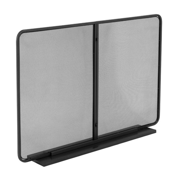 English Elm Black Iron Mesh Fireplace Screen Freestanding Spark Guard for Modern Farmhouse Hearth N775P528961B